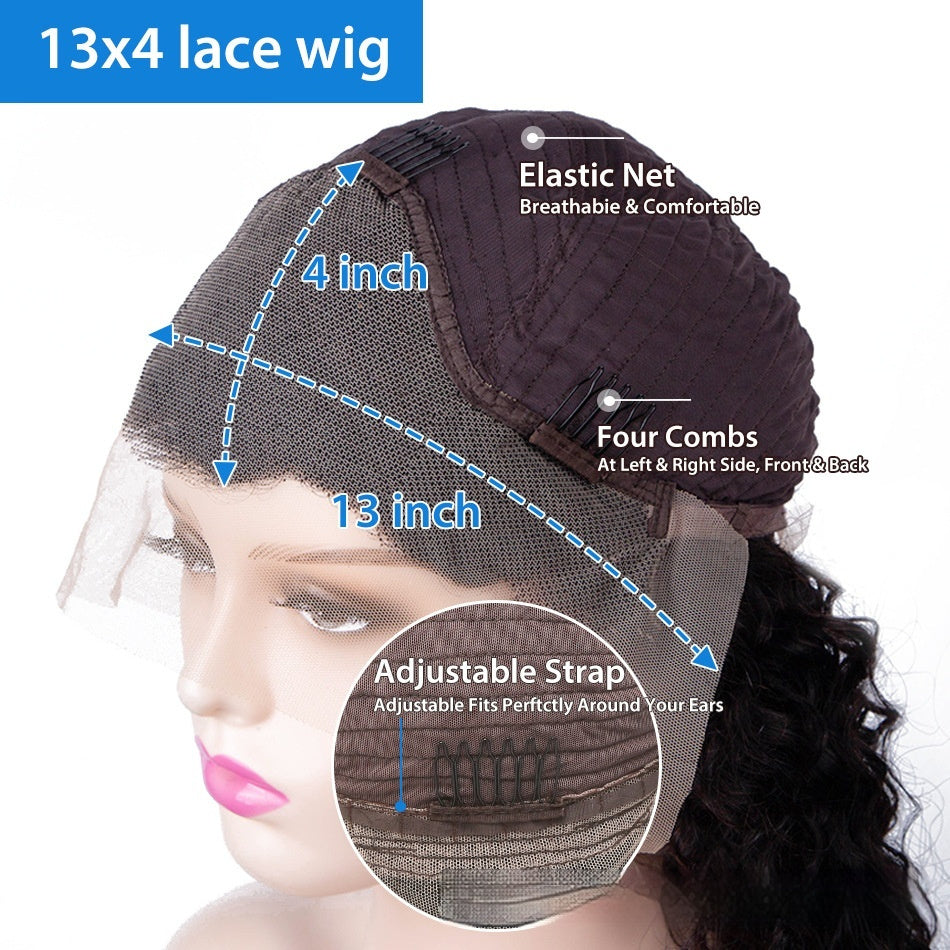 Juju Ginger Body Wave Lace Front Wig Orange Big Wave Lace