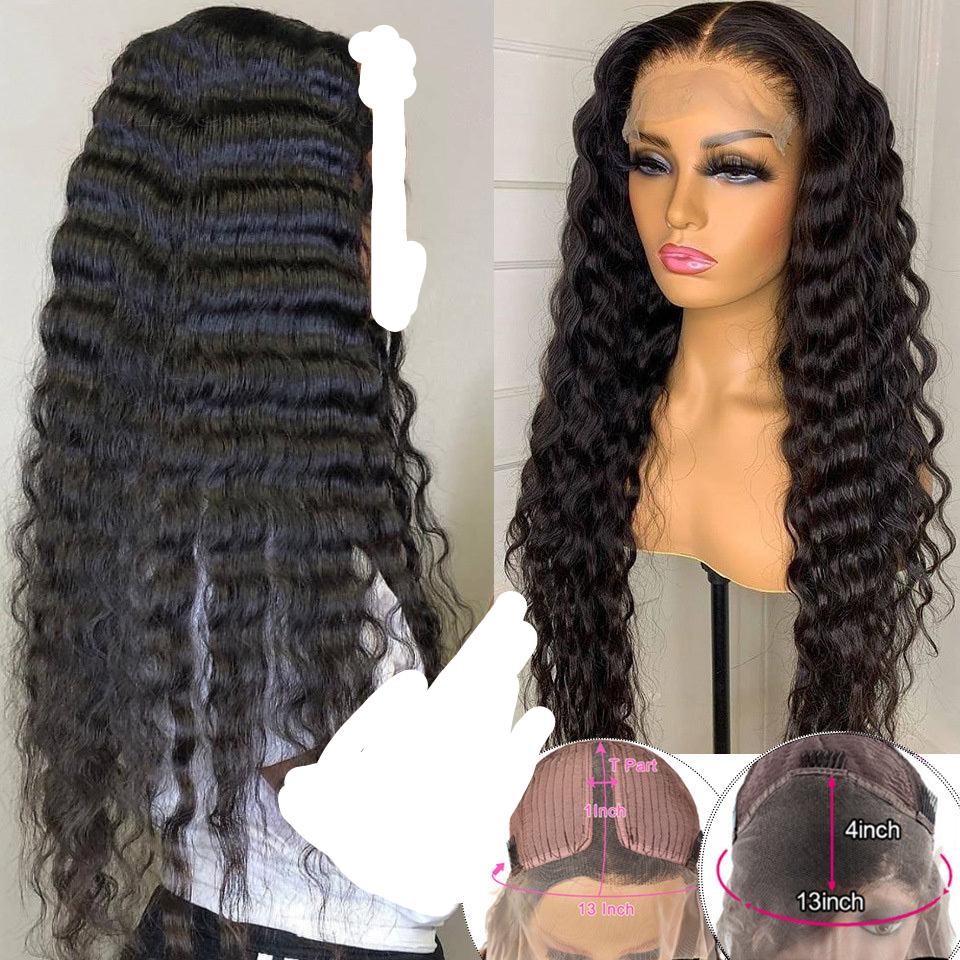 T-Shaped Lace T Part Lace Wig Hair-Stitched