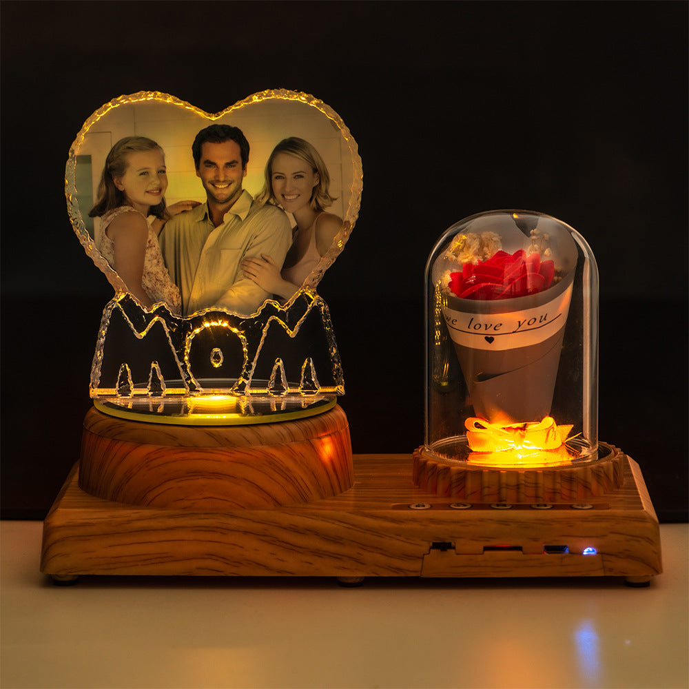 Juju Personalized Photo Night Light Bluetooth Music Gift Box 3D Crystal Inner Carving Gift