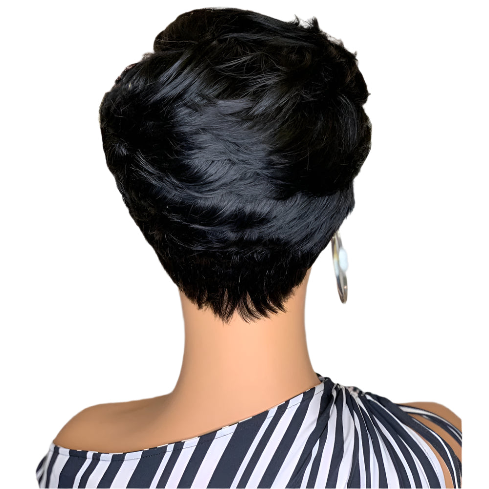 Chemical Fiber Hair, Short Bang Hair, Fluffy Short Straight Hair