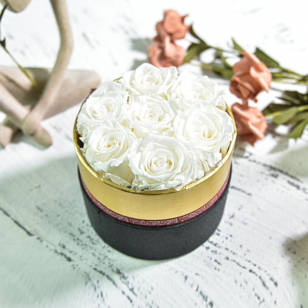 Preserved Flower Rose Hug Bucket Box