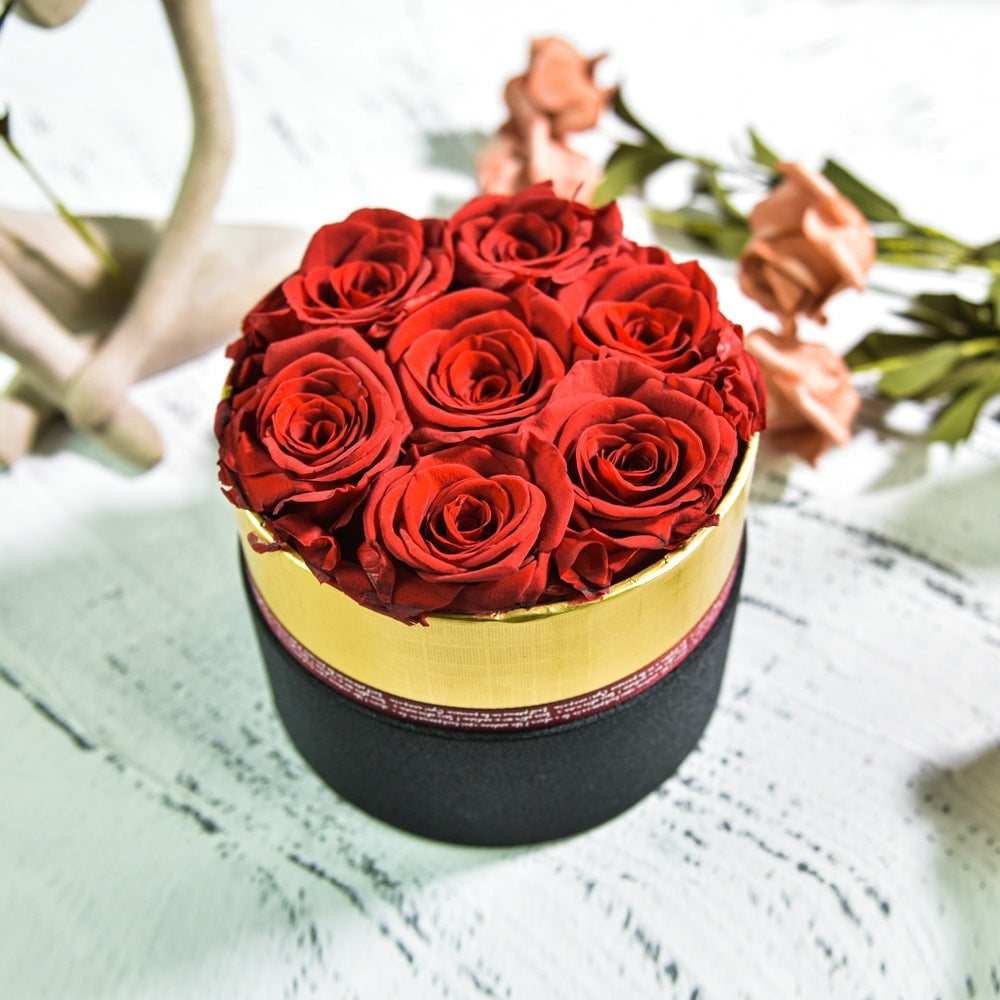 Preserved Flower Rose Hug Bucket Box