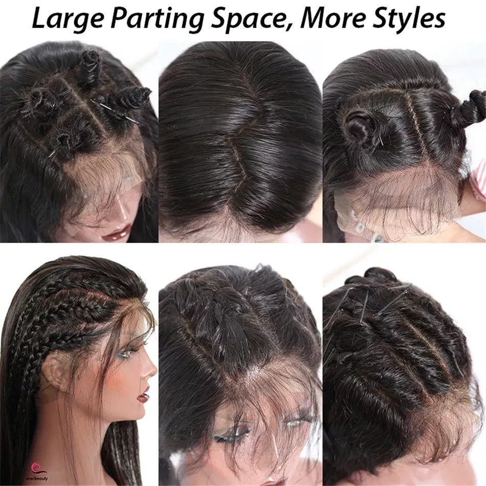 6x4 Density Virgin Human Hair Wigs Vietnamese Raw Hair Transparent Lace Front Pre-Plucked Bleached Knots