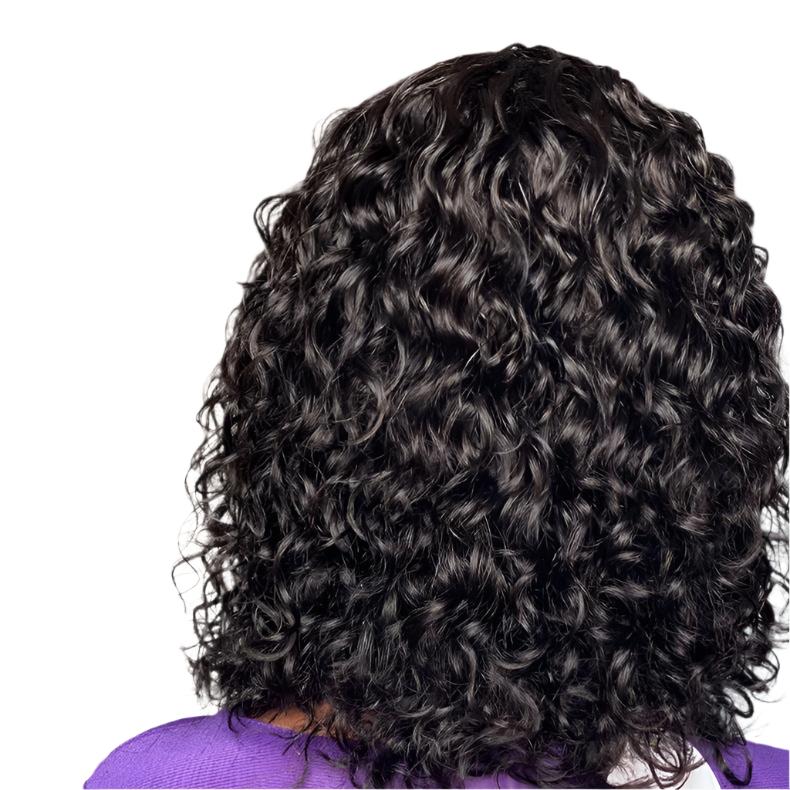 Water Wave Wigs with Bangs Human Hair