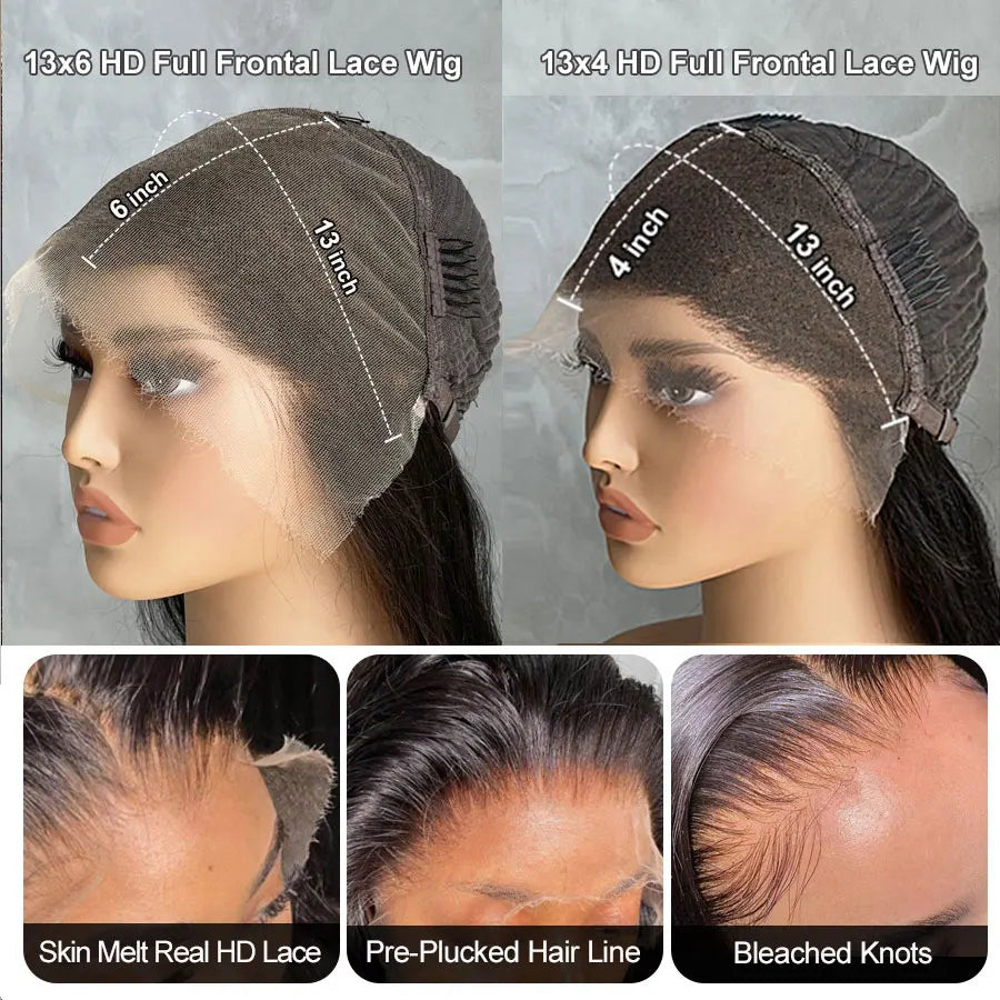 Juju Beauty Lace Full Frontal Wig Brazilian Curly Human Hair Wigs Invisible HD Lace Glueless