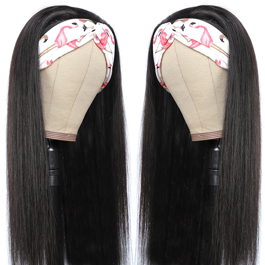 Headband Straight Wig Human Hair
