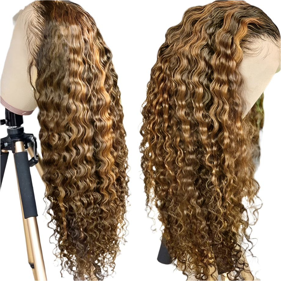 Real Hair Highlighting Headgear Lace Frontal Wig