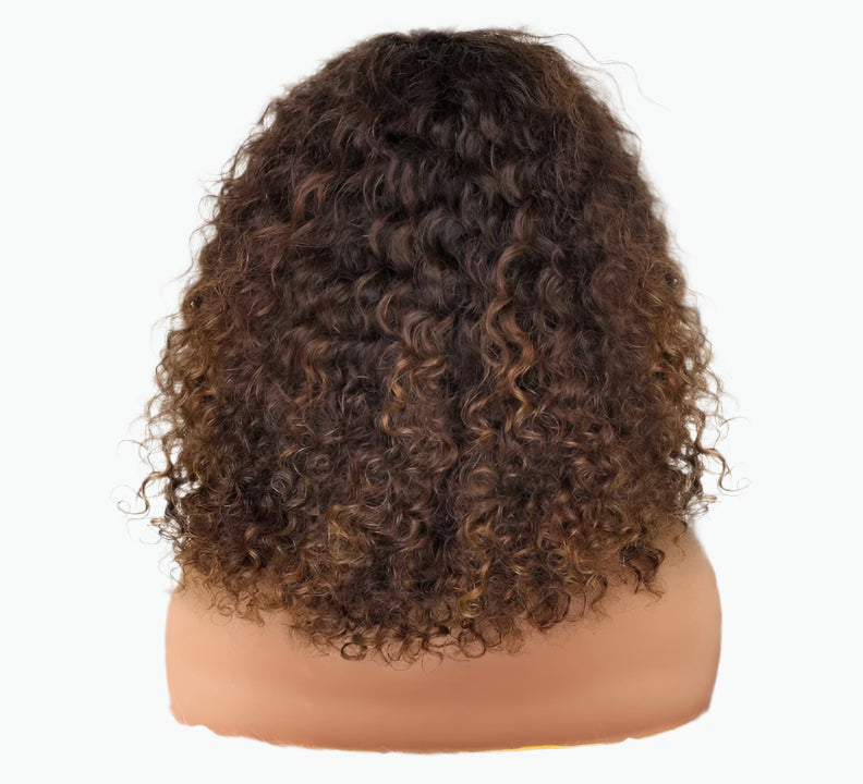 Bouncy Jerry Curly Short Bob Pixie Cut Wig With Bangs