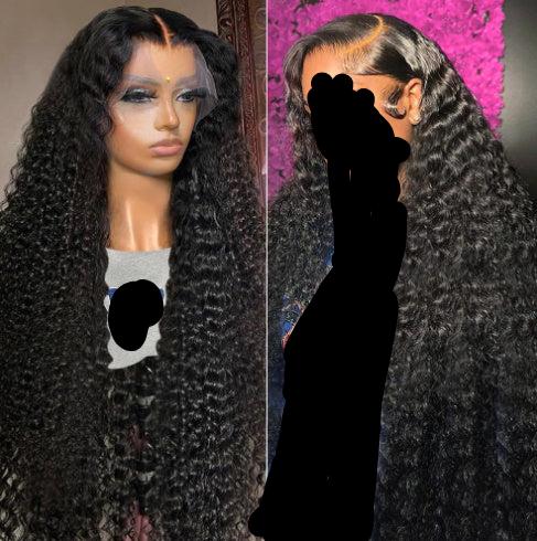 Curly Versatile Human Hair Wig And Headband