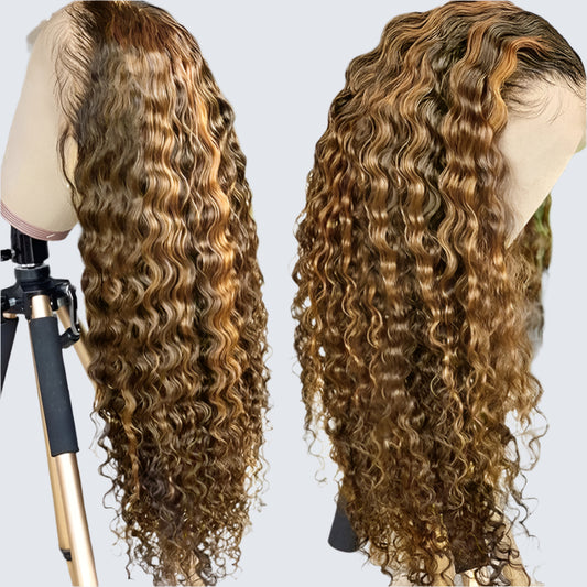 Real Hair Highlighting Headgear Lace Frontal Wig