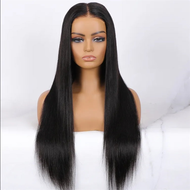 7X5 Glueless HD Lace Pre-Cut Straight Lace Front Brazilian Remy Hair Wig