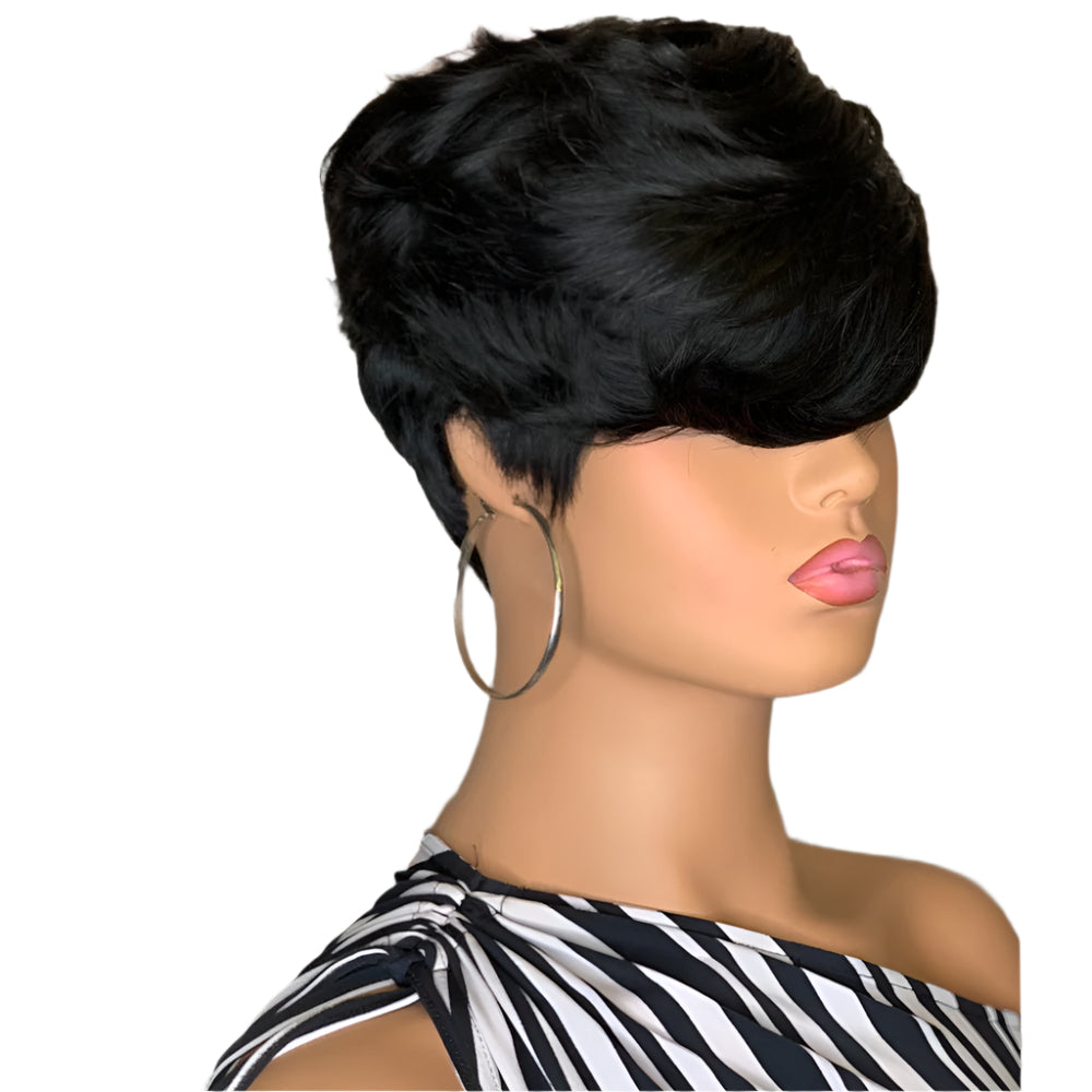 Chemical Fiber Hair, Short Bang Hair, Fluffy Short Straight Hair