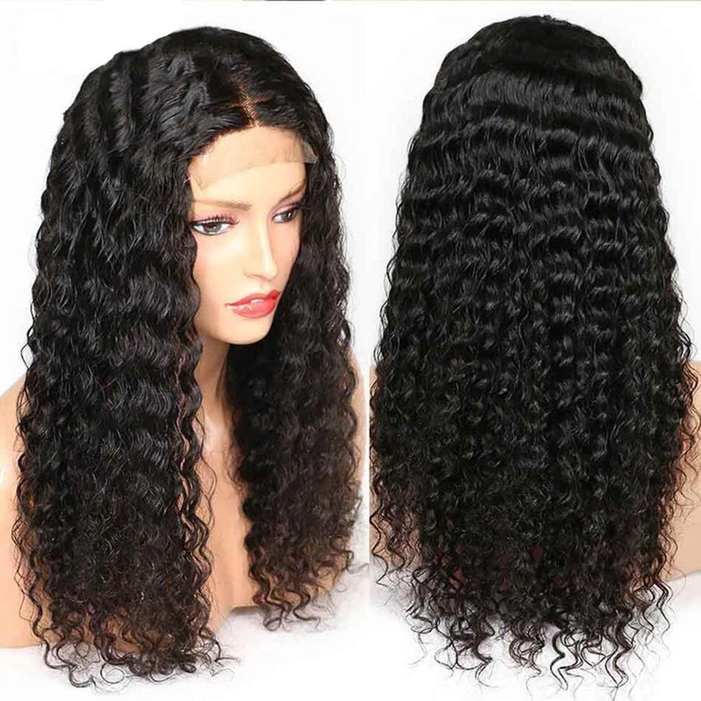 Front Lace Chemical Fiber Long Curly Hair Wig Set
