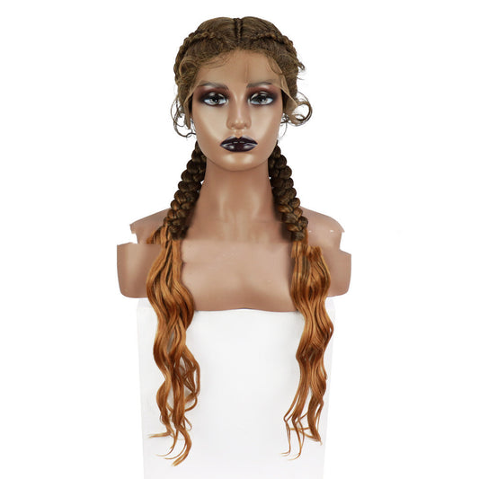 Front Lace Braided Wig Synthetic Fiber Braided Wig