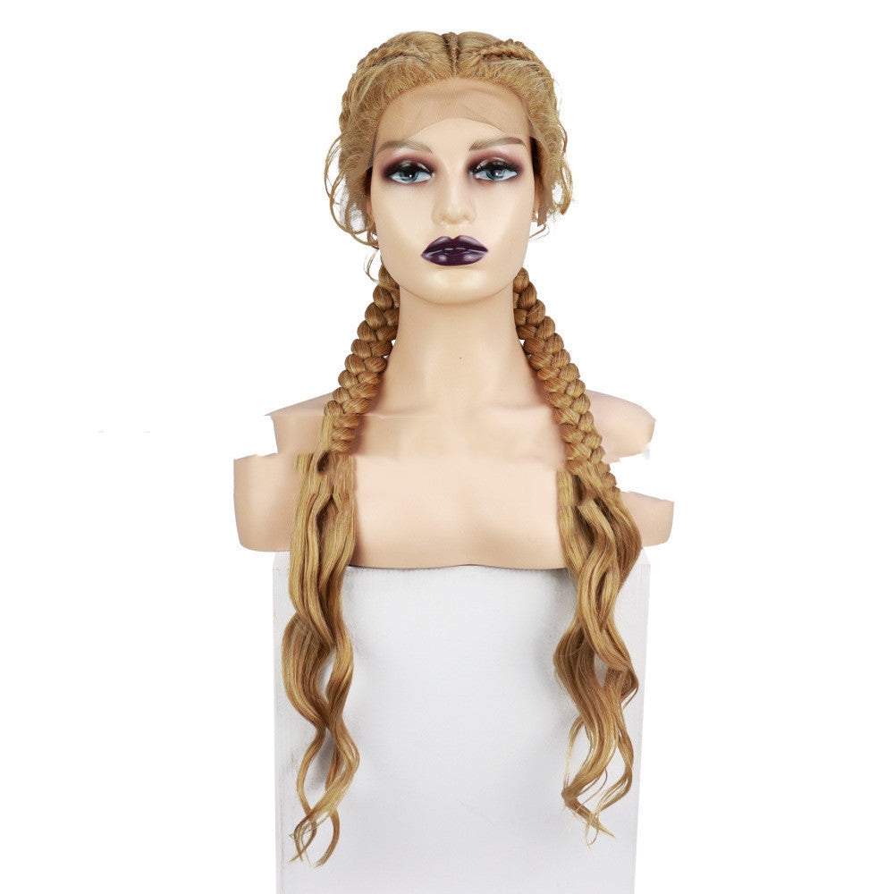 Front Lace Braided Wig Synthetic Fiber Braided Wig