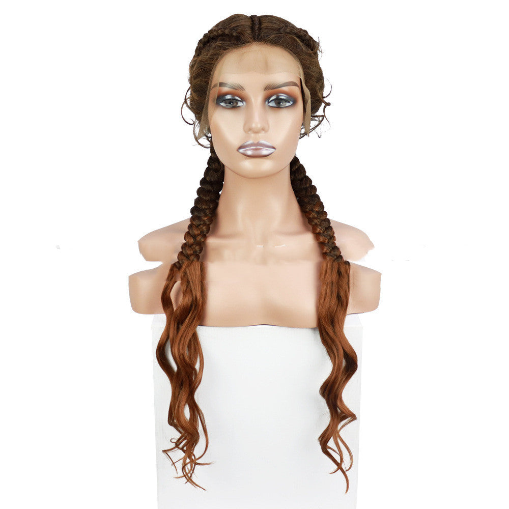 Front Lace Braided Wig Synthetic Fiber Braided Wig