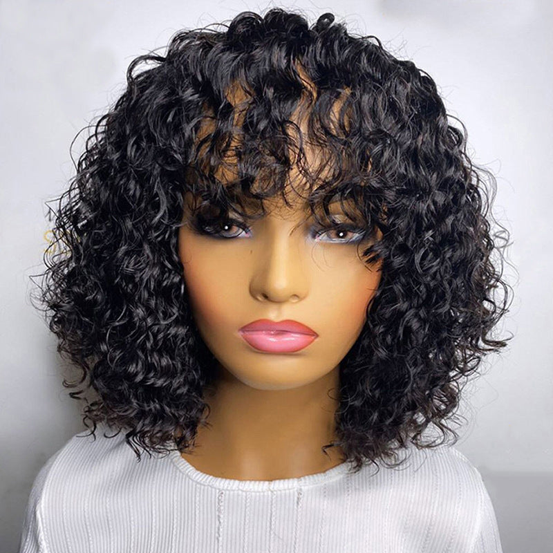 Curly BOB Wig Real Hair