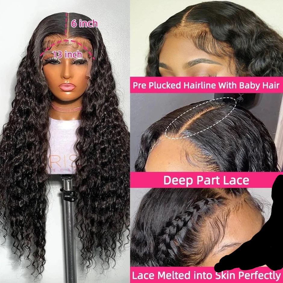 Curly Versatile Human Hair Wig And Headband