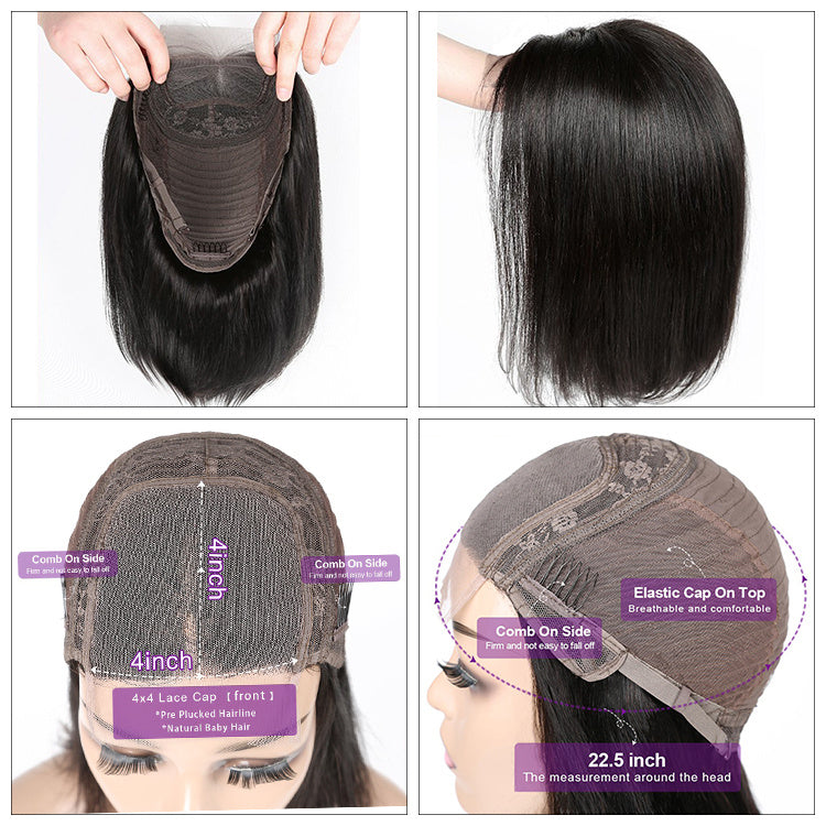Real Hair Short Bob Wig
