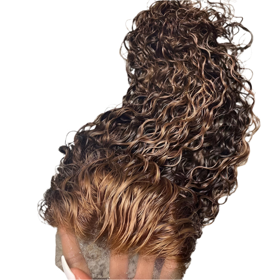 Real Hair Highlighting Headgear Lace Frontal Wig