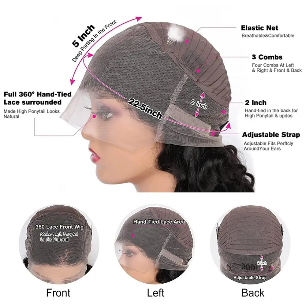 Kinky Straight Human Hair Wigs 100% 360 Lace Frontal Human Hair Wigs Pre Plucked 13x4 13x6 Lace Front Human Hair Wig For Woman