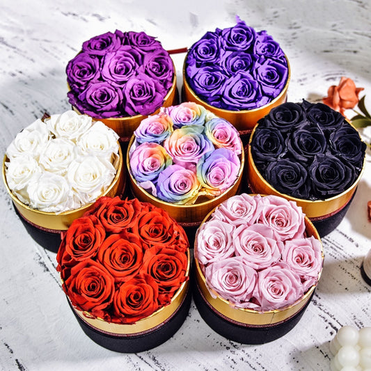 Preserved Flower Rose Hug Bucket Box