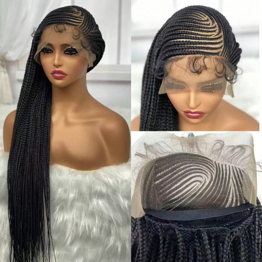 Braided Lace Synthetic Chemical Fiber Wig 34inches