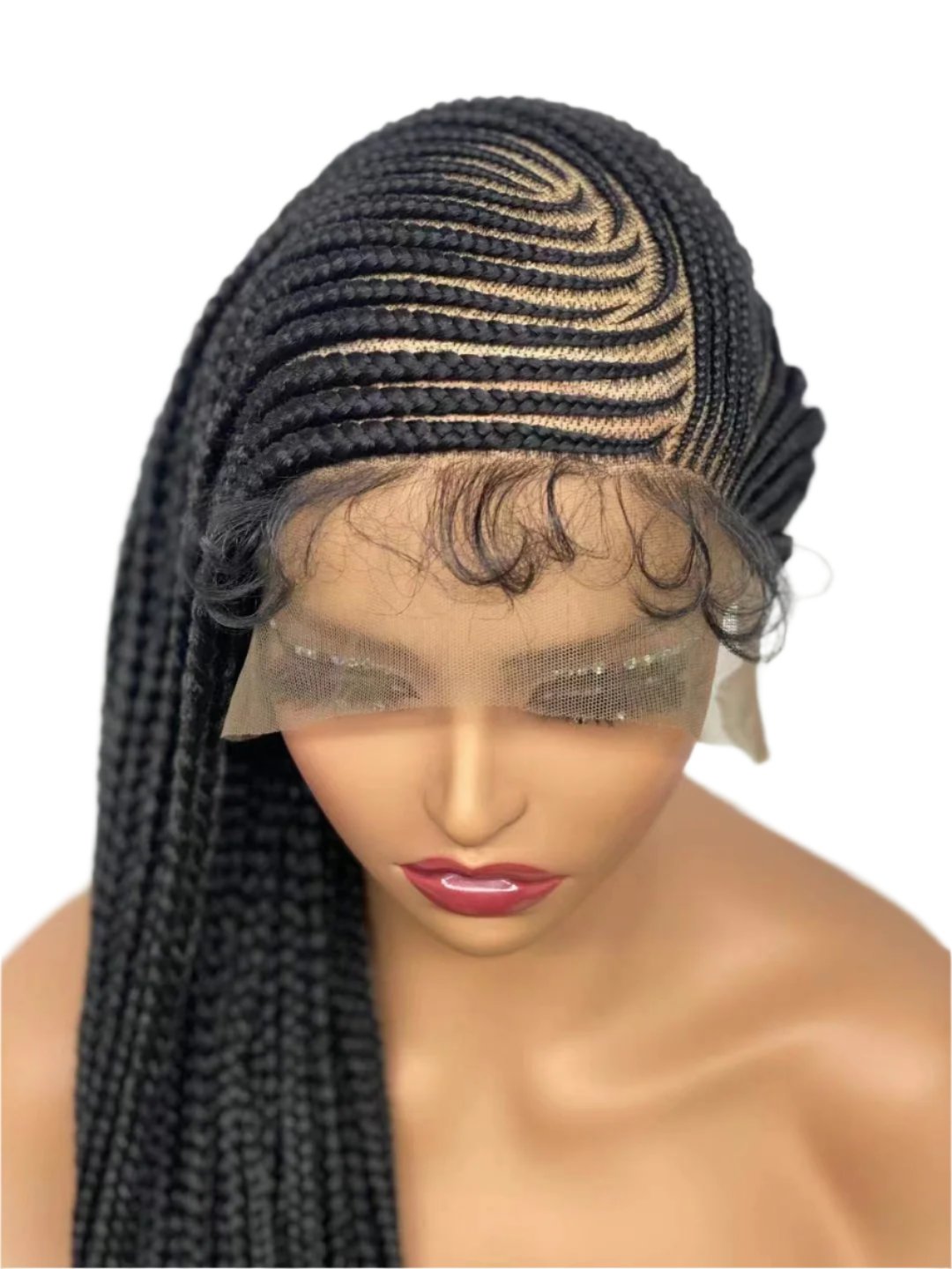 Braided Lace Synthetic Chemical Fiber Wig 34inches