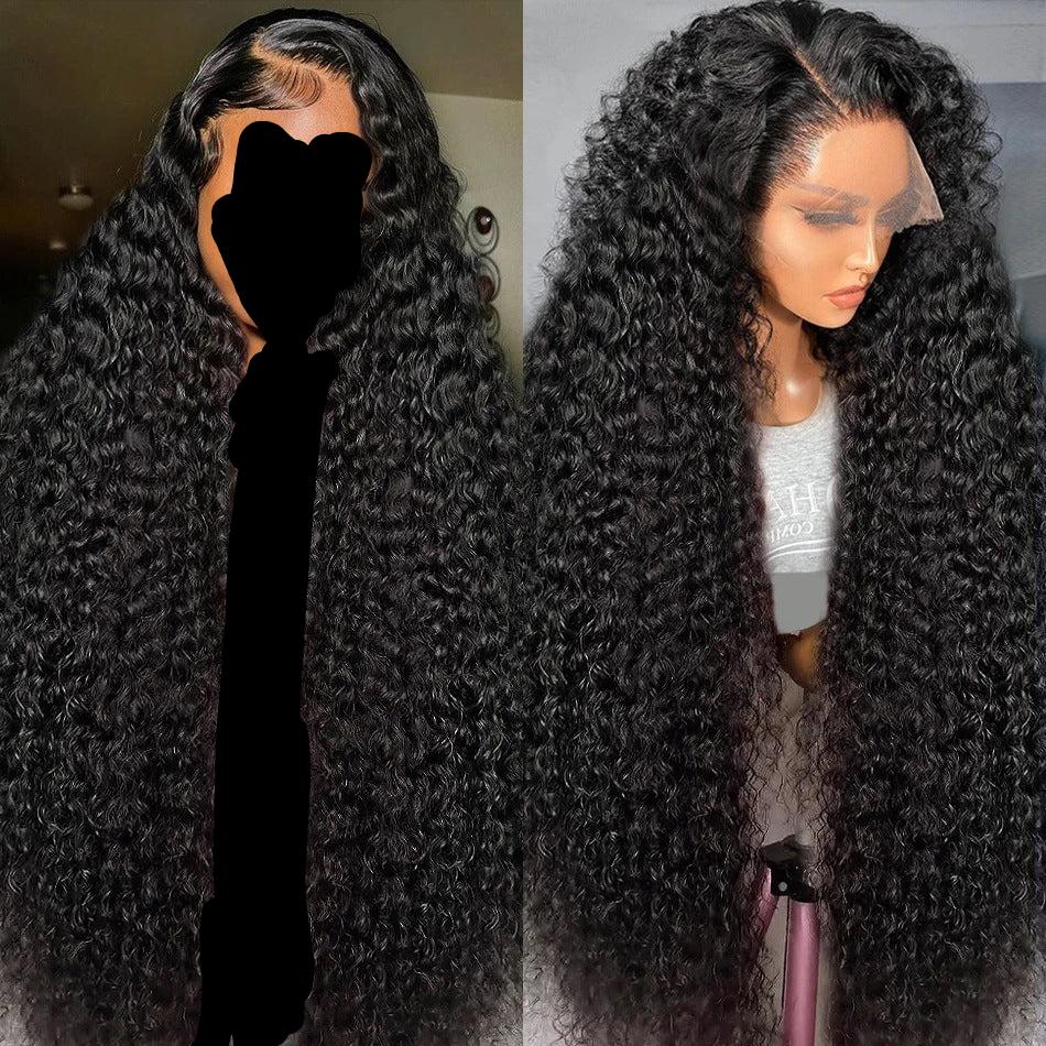 Curly Versatile Human Hair Wig And Headband